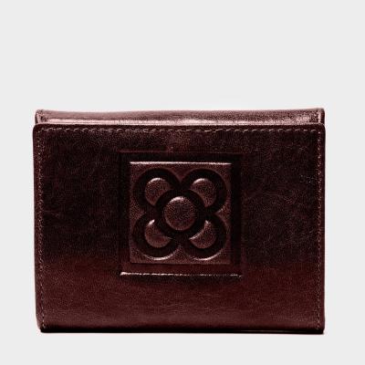 Billetero de piel flor de Barcelona